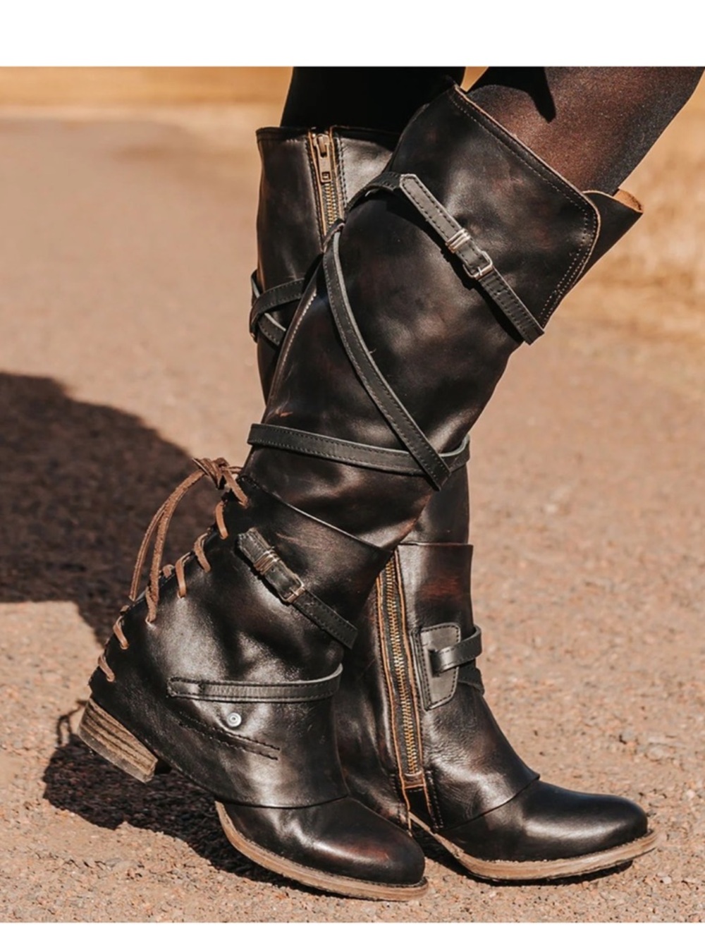 Freebird by Steven Cassius Boots Black Size 8